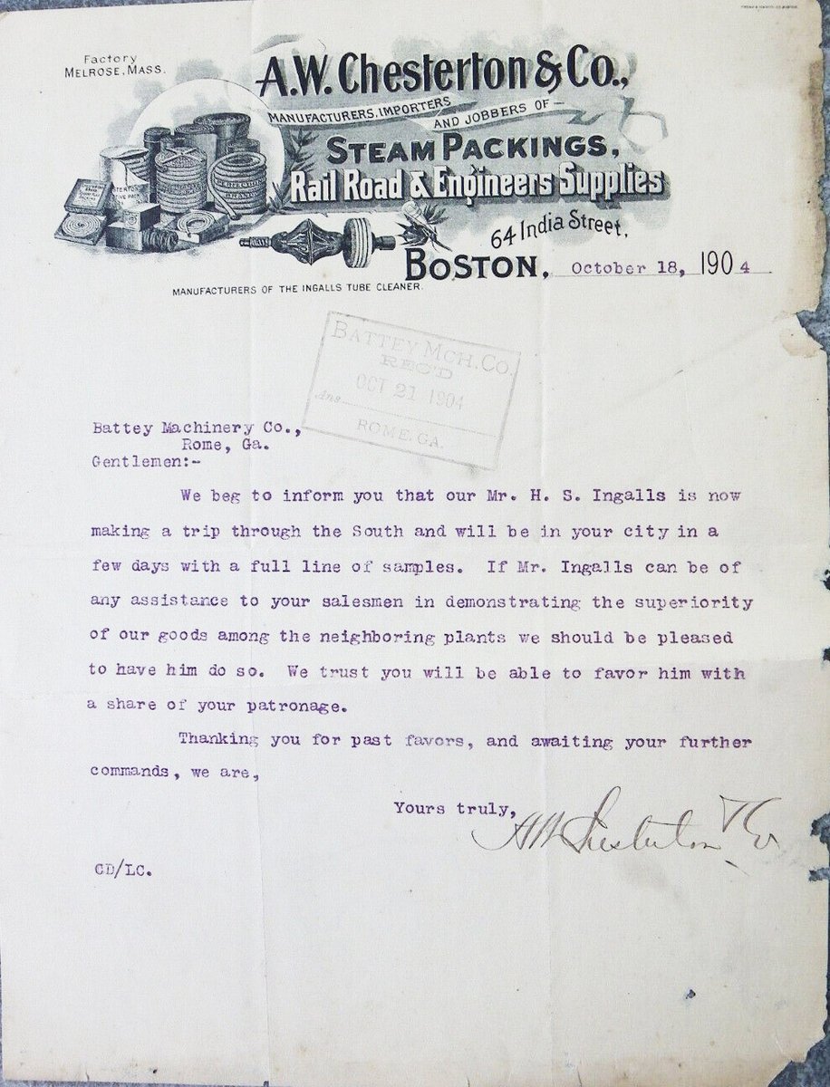 1904 - A.W. Letter to Distributor Partner